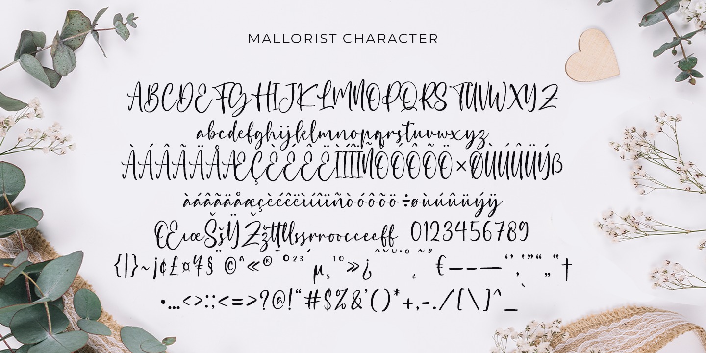 Пример шрифта Mallorist Regular